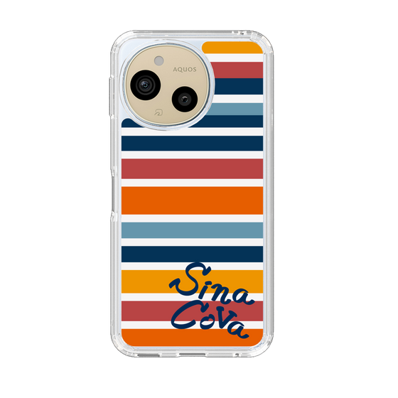 スリムプロテクションケース［ SINA COVA - ボーダー - マルチカラー ］