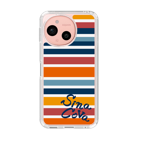 スリムプロテクションケース［ SINA COVA - ボーダー - マルチカラー ］