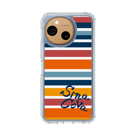 スリムプロテクションケース［ SINA COVA - ボーダー - マルチカラー ］