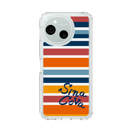 スリムプロテクションケース［ SINA COVA - ボーダー - マルチカラー ］