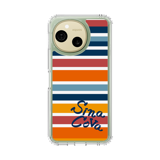 スリムプロテクションケース［ SINA COVA - ボーダー - マルチカラー ］