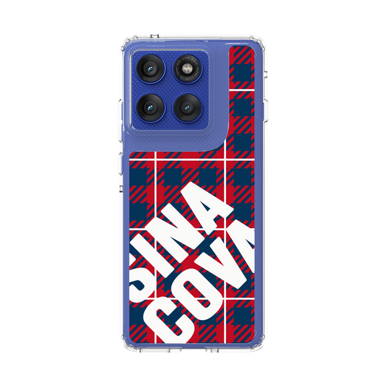 スリムプロテクションケース［ SINA COVA - チェック - Red ］