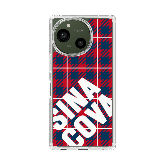 スリムプロテクションケース［ SINA COVA - チェック - Red ］