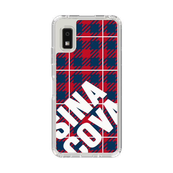 スリムプロテクションケース［ SINA COVA - チェック - Red ］