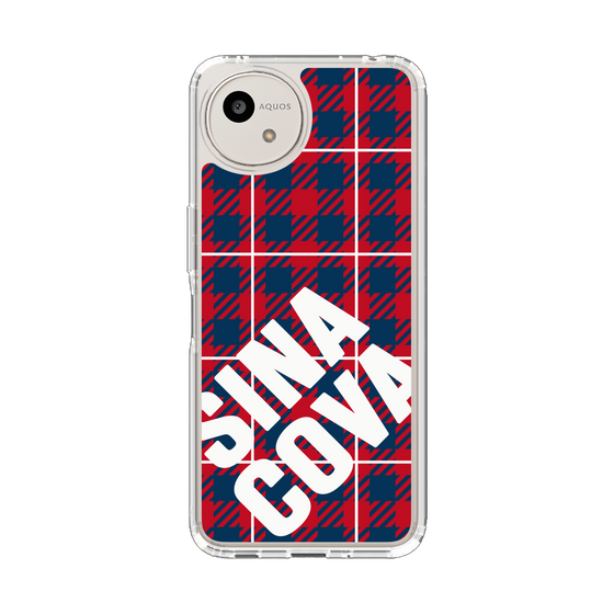 スリムプロテクションケース［ SINA COVA - チェック - Red ］