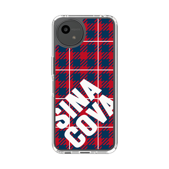 スリムプロテクションケース［ SINA COVA - チェック - Red ］