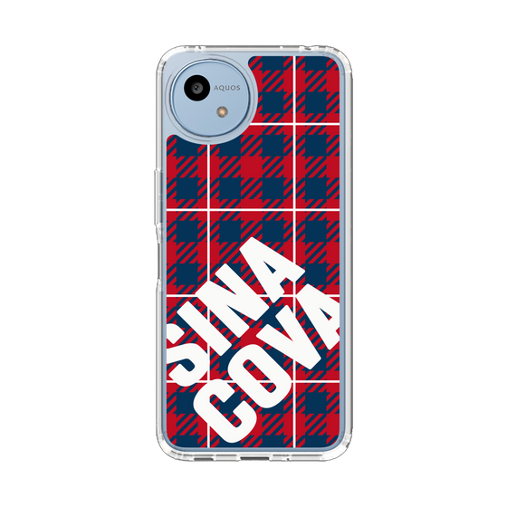 スリムプロテクションケース［ SINA COVA - チェック - Red ］