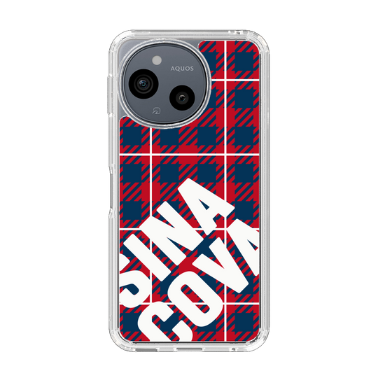 スリムプロテクションケース［ SINA COVA - チェック - Red ］