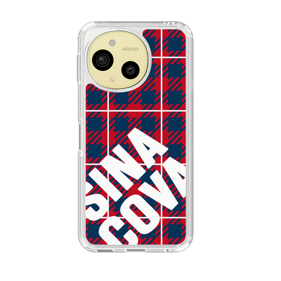 スリムプロテクションケース［ SINA COVA - チェック - Red ］