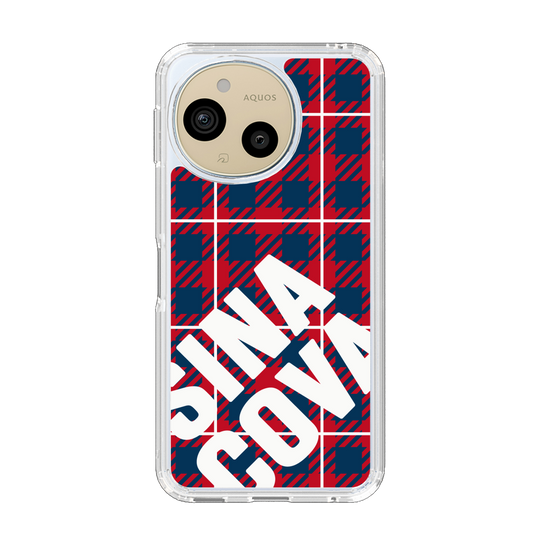 スリムプロテクションケース［ SINA COVA - チェック - Red ］