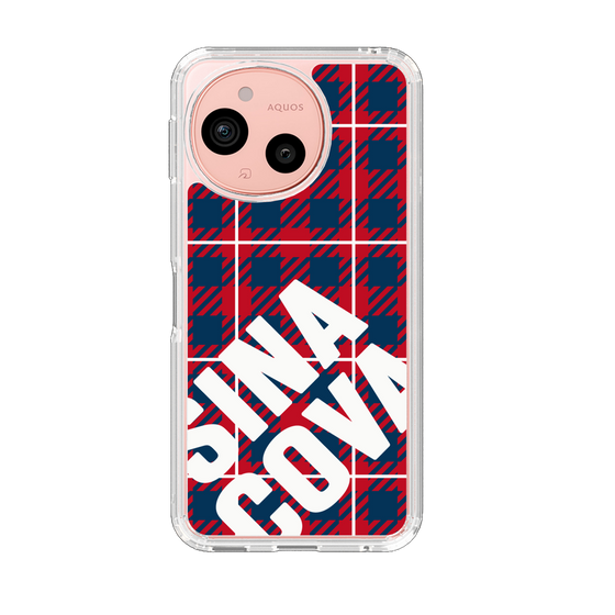 スリムプロテクションケース［ SINA COVA - チェック - Red ］