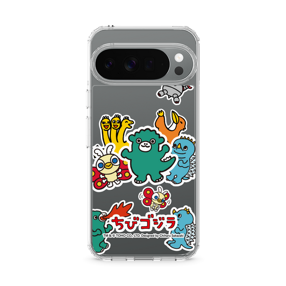 スリムプロテクションケース［ ゴジラ - ちびゴジラ - ステッカー ］