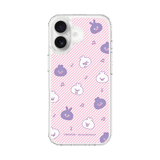 スリムプロテクションケース［ ウーとワー - いろんな表情 - Pink ］