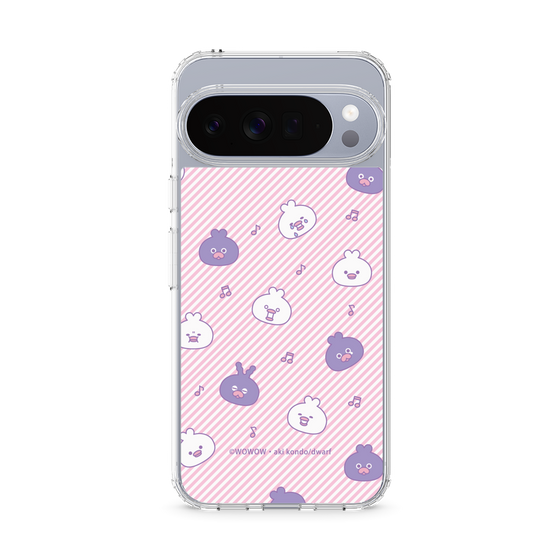 スリムプロテクションケース［ ウーとワー - いろんな表情 - Pink ］