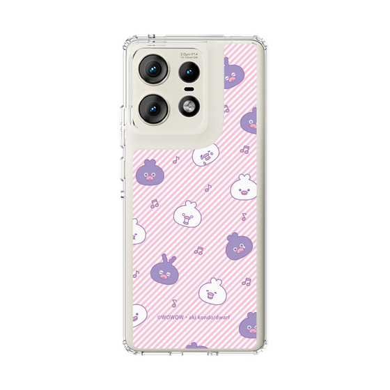 スリムプロテクションケース［ ウーとワー - いろんな表情 - Pink ］