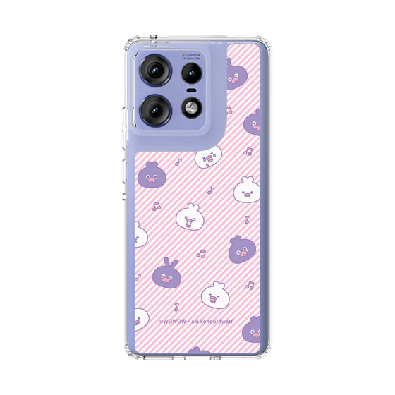 スリムプロテクションケース［ ウーとワー - いろんな表情 - Pink ］