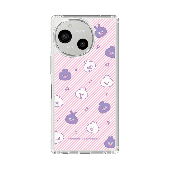 スリムプロテクションケース［ ウーとワー - いろんな表情 - Pink ］