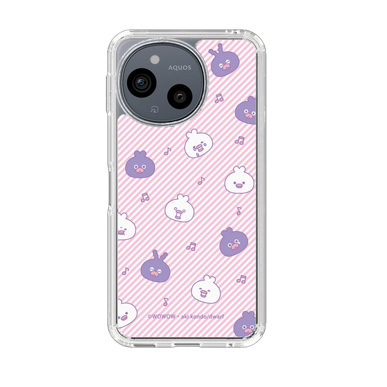 スリムプロテクションケース［ ウーとワー - いろんな表情 - Pink ］