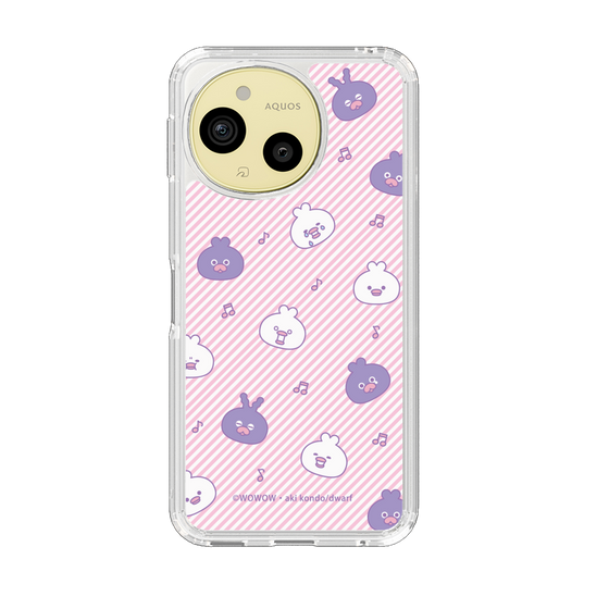 スリムプロテクションケース［ ウーとワー - いろんな表情 - Pink ］