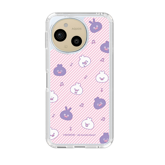 スリムプロテクションケース［ ウーとワー - いろんな表情 - Pink ］