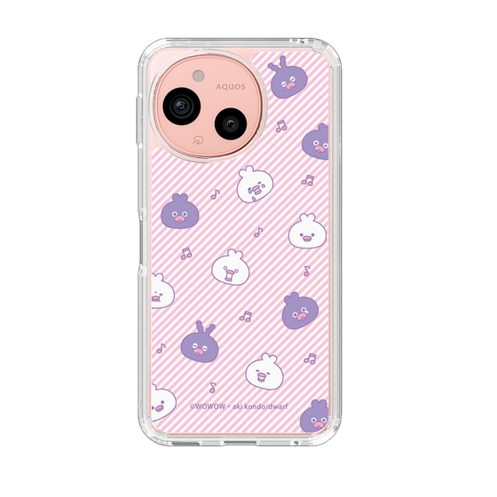 スリムプロテクションケース［ ウーとワー - いろんな表情 - Pink ］