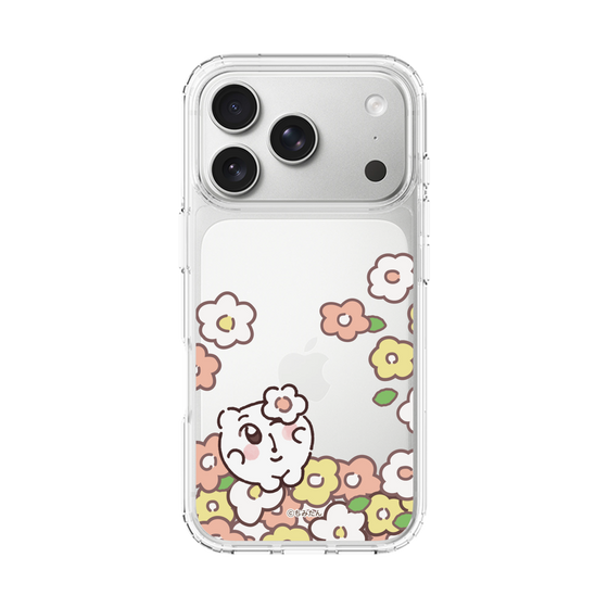 スリムプロテクションケース［ ちみたん - お花畑 - クリア ］