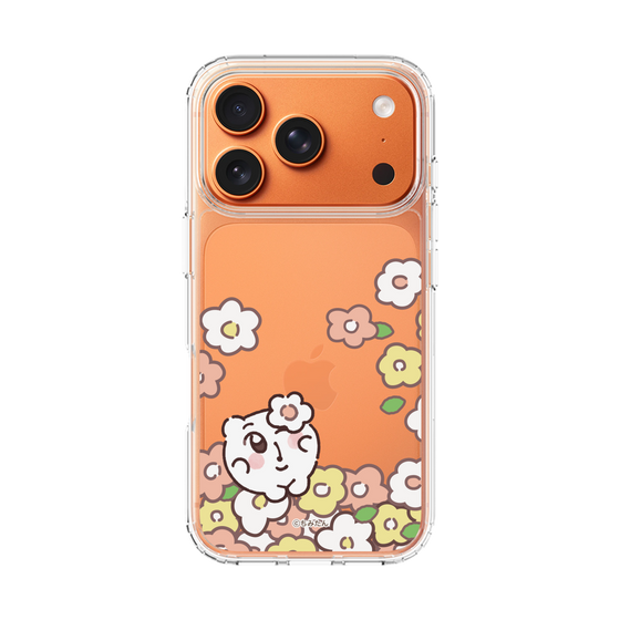 スリムプロテクションケース［ ちみたん - お花畑 - クリア ］