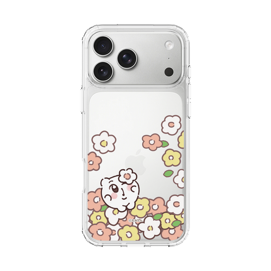 スリムプロテクションケース［ ちみたん - お花畑 - クリア ］