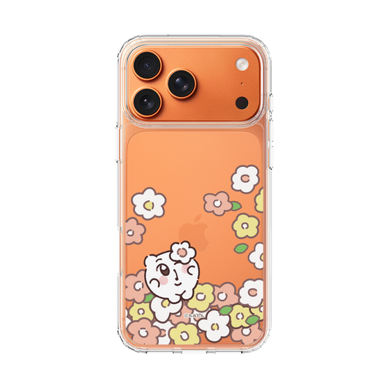 スリムプロテクションケース［ ちみたん - お花畑 - クリア ］