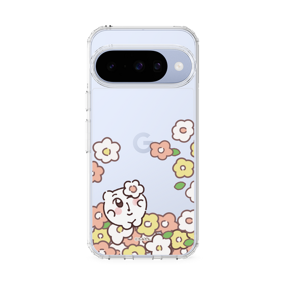 スリムプロテクションケース［ ちみたん - お花畑 - クリア ］