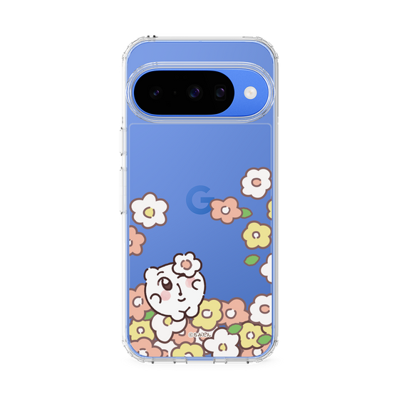 スリムプロテクションケース［ ちみたん - お花畑 - クリア ］