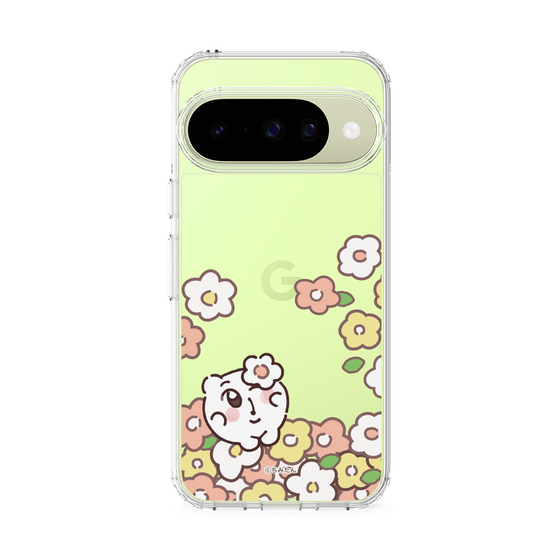 スリムプロテクションケース［ ちみたん - お花畑 - クリア ］