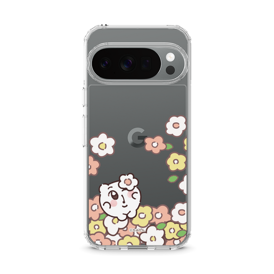 スリムプロテクションケース［ ちみたん - お花畑 - クリア ］