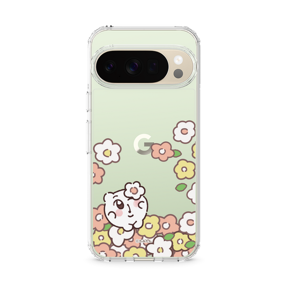 スリムプロテクションケース［ ちみたん - お花畑 - クリア ］