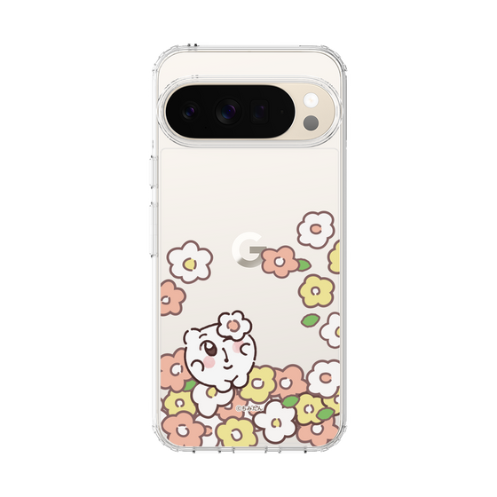 スリムプロテクションケース［ ちみたん - お花畑 - クリア ］
