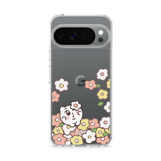 スリムプロテクションケース［ ちみたん - お花畑 - クリア ］