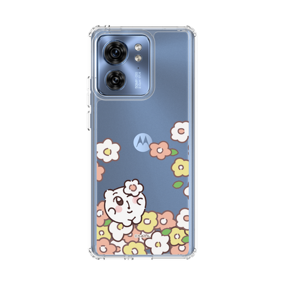 スリムプロテクションケース［ ちみたん - お花畑 - クリア ］