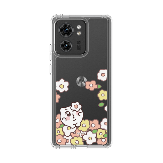 スリムプロテクションケース［ ちみたん - お花畑 - クリア ］