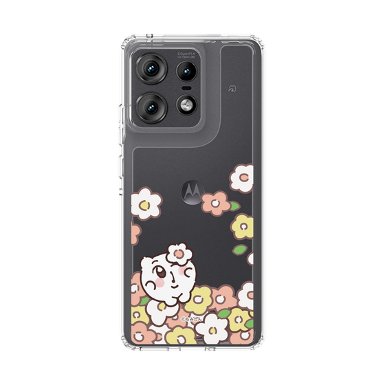 スリムプロテクションケース［ ちみたん - お花畑 - クリア ］