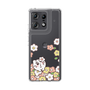 スリムプロテクションケース［ ちみたん - お花畑 - クリア ］