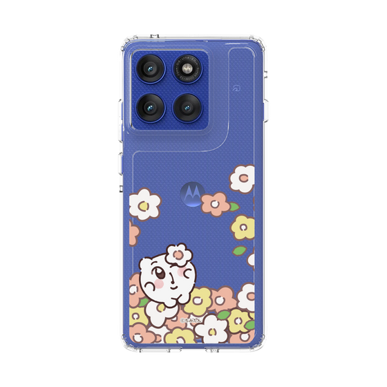 スリムプロテクションケース［ ちみたん - お花畑 - クリア ］