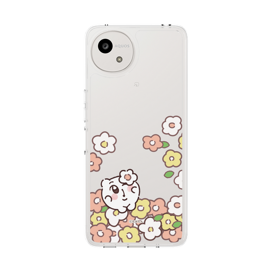 スリムプロテクションケース［ ちみたん - お花畑 - クリア ］