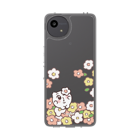 スリムプロテクションケース［ ちみたん - お花畑 - クリア ］