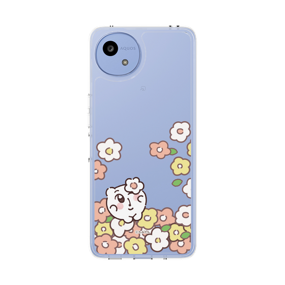 スリムプロテクションケース［ ちみたん - お花畑 - クリア ］