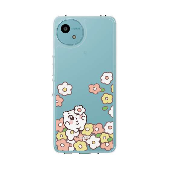 スリムプロテクションケース［ ちみたん - お花畑 - クリア ］