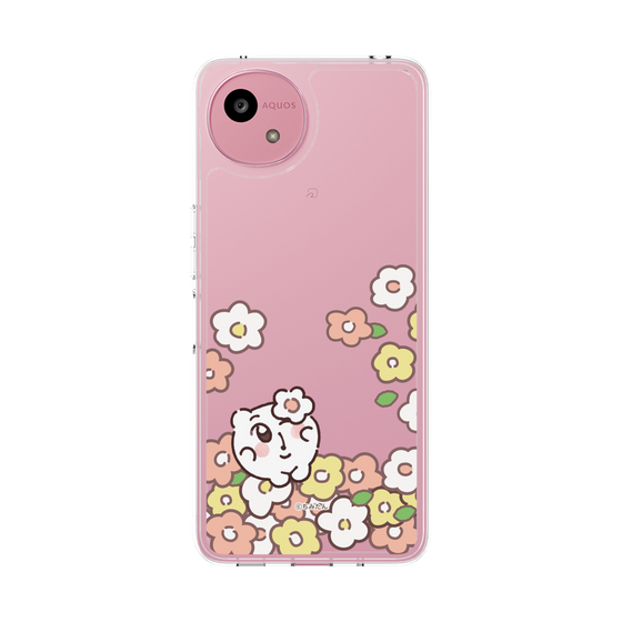 スリムプロテクションケース［ ちみたん - お花畑 - クリア ］