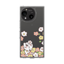 スリムプロテクションケース［ ちみたん - お花畑 - クリア ］