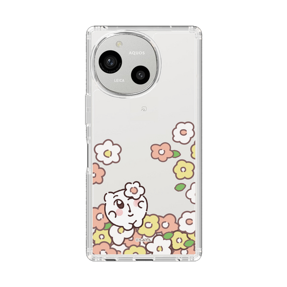 スリムプロテクションケース［ ちみたん - お花畑 - クリア ］
