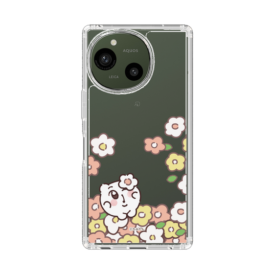 スリムプロテクションケース［ ちみたん - お花畑 - クリア ］