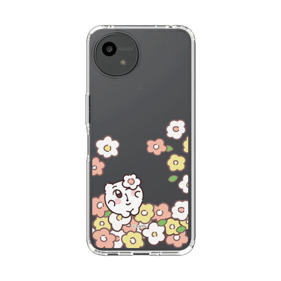 スリムプロテクションケース［ ちみたん - お花畑 - クリア ］